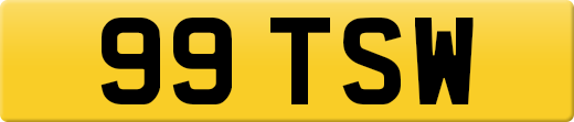 99 TSW private number plate